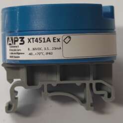 Transmetteur de température 2 fils 4-20mA programmable  pour atmosphères explosives XT451-A-EX avec agrafe rail DIN